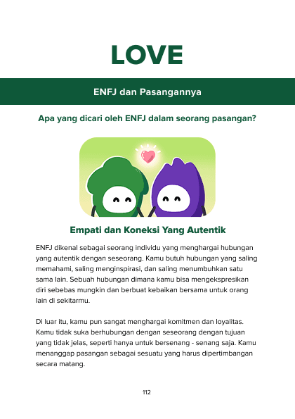 Halaman e-book ENFJ: apa yang dicari ENFJ dalam seorang pasangan