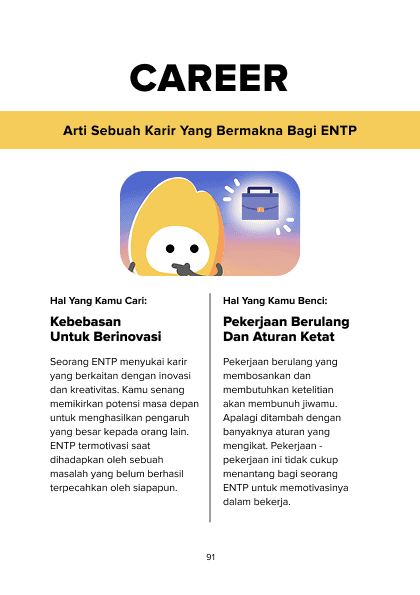 Halaman e-book ENTP: arti sebuah karier yang bermakna bagi ENTP