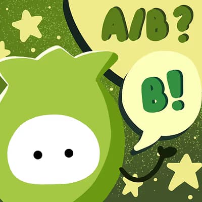 A character settling on option B straight away.